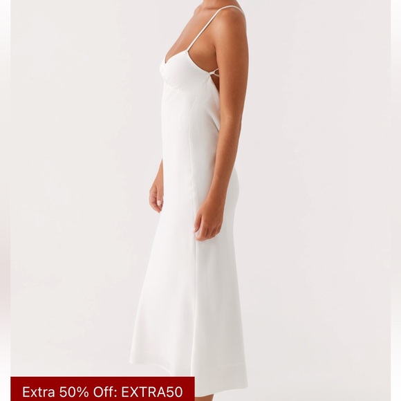 BRAND NEW WITH TAGS! PEPPERMAYO WHITE BENTLEY MIDI DRESS. SIZE 2. - Picture 3 of 6